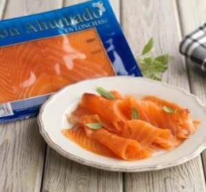 Plato de salmón ahumado