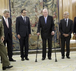 El Rey Juan Carlos, en el Palacio de la Zarzuela