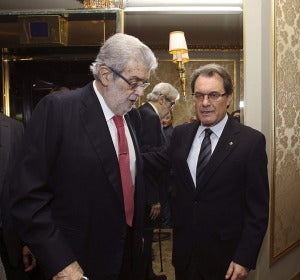 José Manuel Lara y Artur Mas en el día del Premio Nadal