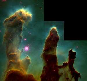 Los Pilares de la Creación captada por el Hubble el 1 de abril de 1995