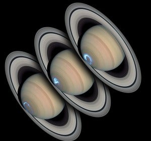Auroras en la atmósfera de Saturno