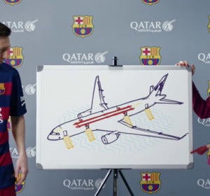 Messi en el vídeo de Qatar Airways