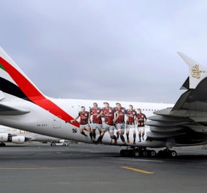 Emirates Airbus A380 AC Milan