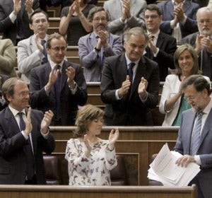 Aplausos a Rajoy tras su intervención