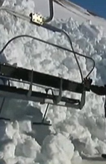 Así quedó el telesillas cuando paró la avalancha