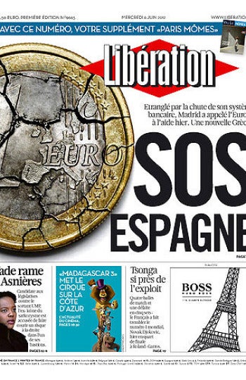 Portada del diario Libération