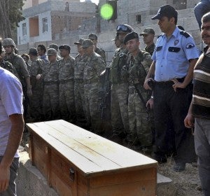 Funeral de una víctima turca