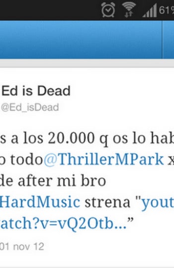 El DJ Ed is Dead dejaba este mensaje en Twitter tras su actuación en el Madrid Arena