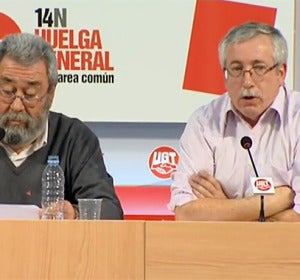 Toxo y Méndez valoran la huelga del 14-N