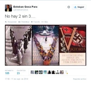 El tweet de Esteban Gesa