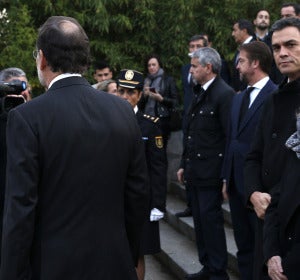 Rajoy y Sánchez coinciden en el funeral tras el cara a cara