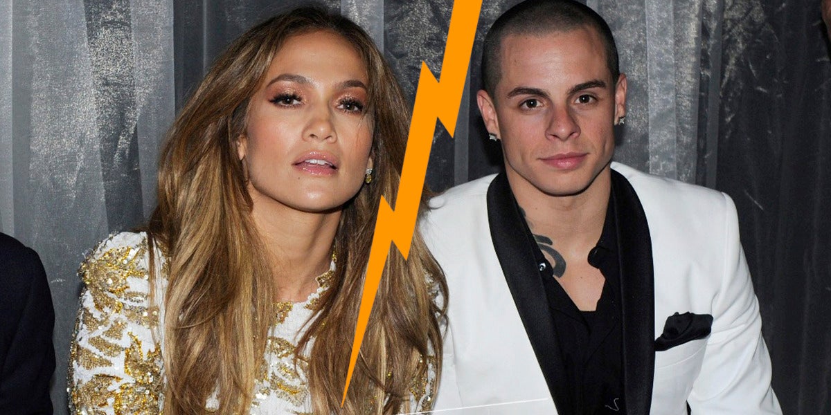 Jennifer Lopez junto a su ex novio Casper Smart