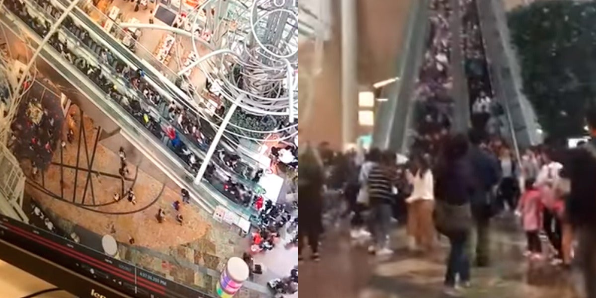 Accidente en las escaleras mecánicas