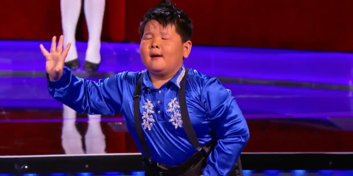 He Xiongfei en el talent show Little Big Shots