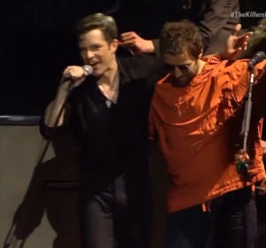 Brandon Flowers y Liam Gallagher en un concierto de The Killers Brandon Flowers y Liam Gallagher en un concierto de The Killers