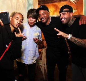 Will y Jaden Smith con Nicky Jam Will y Jaden Smith con Nicky Jam