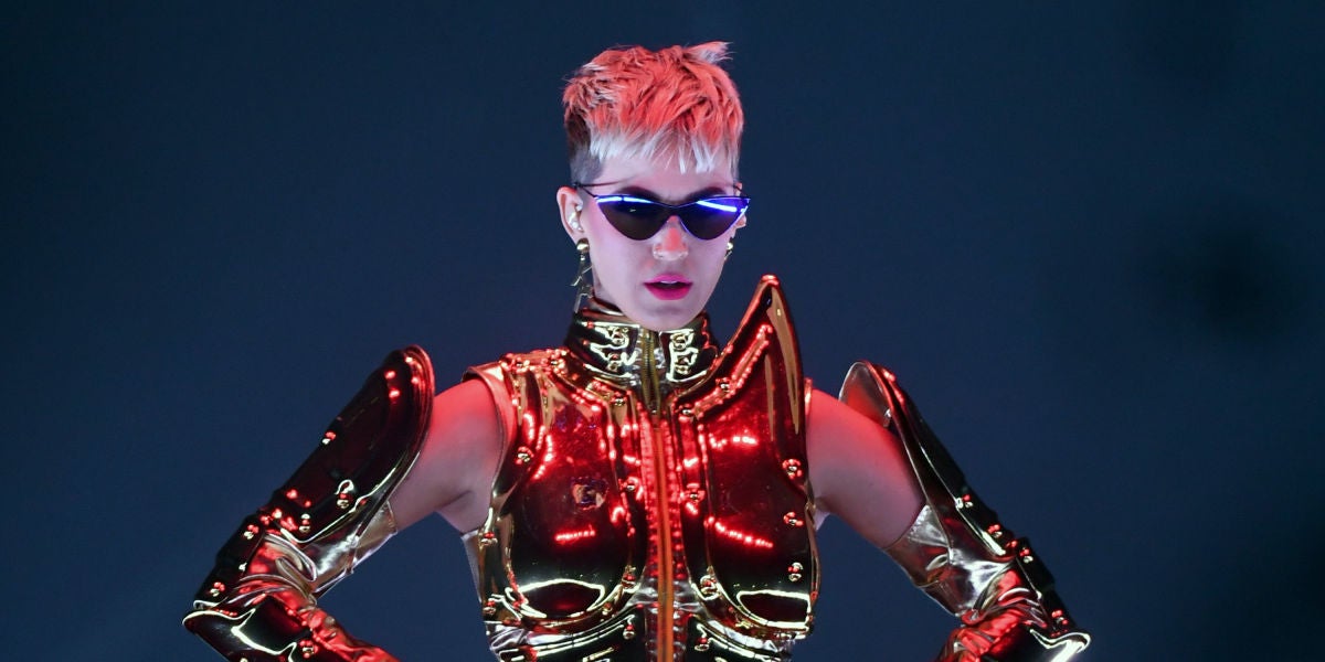 Katy Perry durante su concierto en Las Vegas