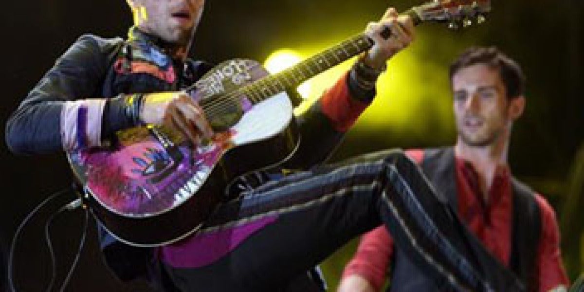 Coldplay en el concierto de Barcelona de su gira "Viva la vida"