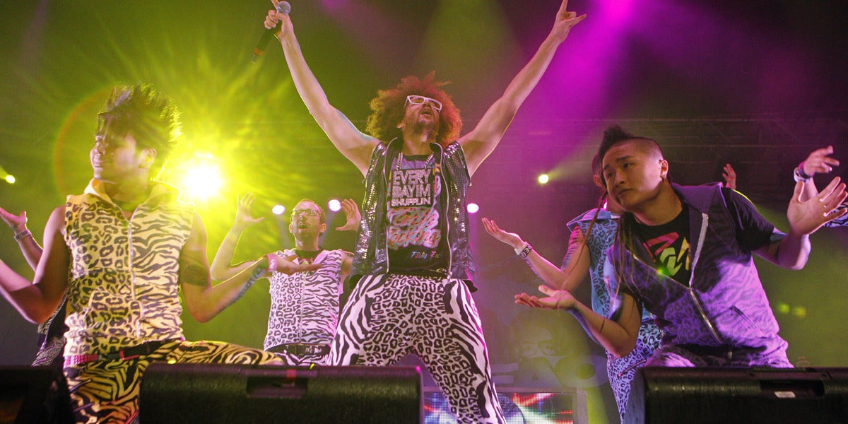 LMFAO durante el concierto en Madrid