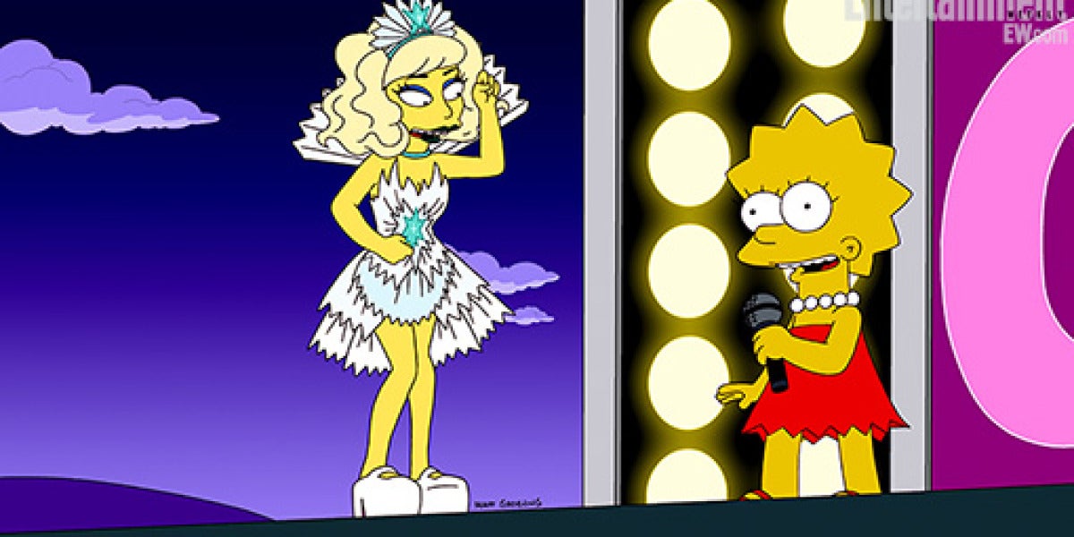 Lady Gaga y Lisa Simpson