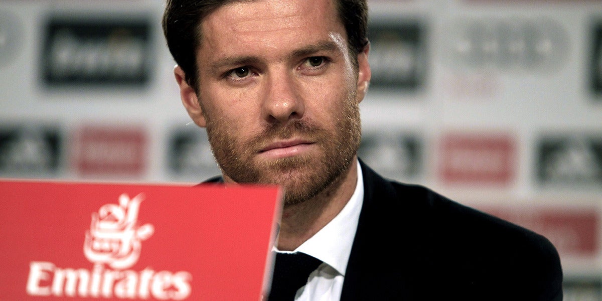 Xabi Alonso, durante la rueda de prensa
