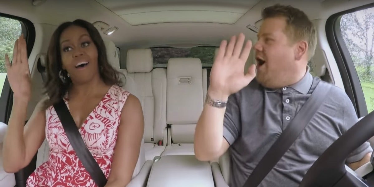 Michelle Obama bailando 'Single Ladies' junto a James Corden