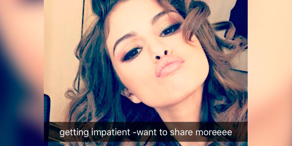 Selena Gomez en Snapchat