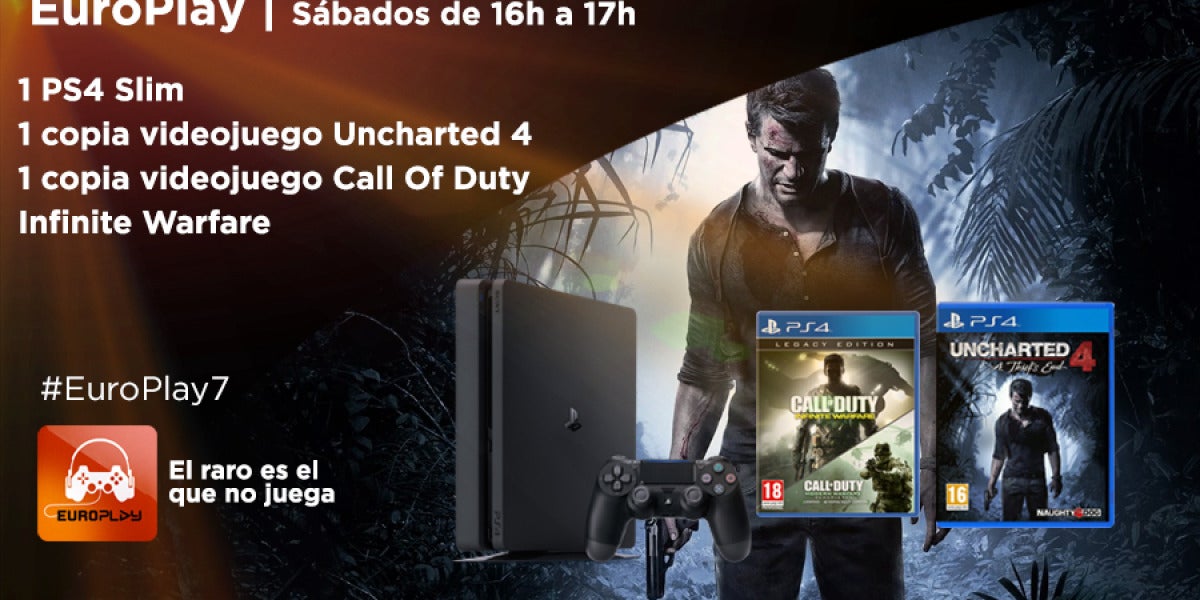 Concurso Europlay: Ps4 Slim, Uncharted 4 y Call Of Duty