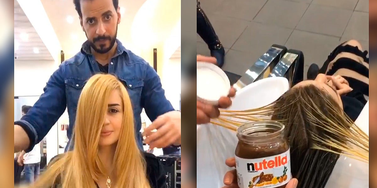 Tinte de pelo con Nutella