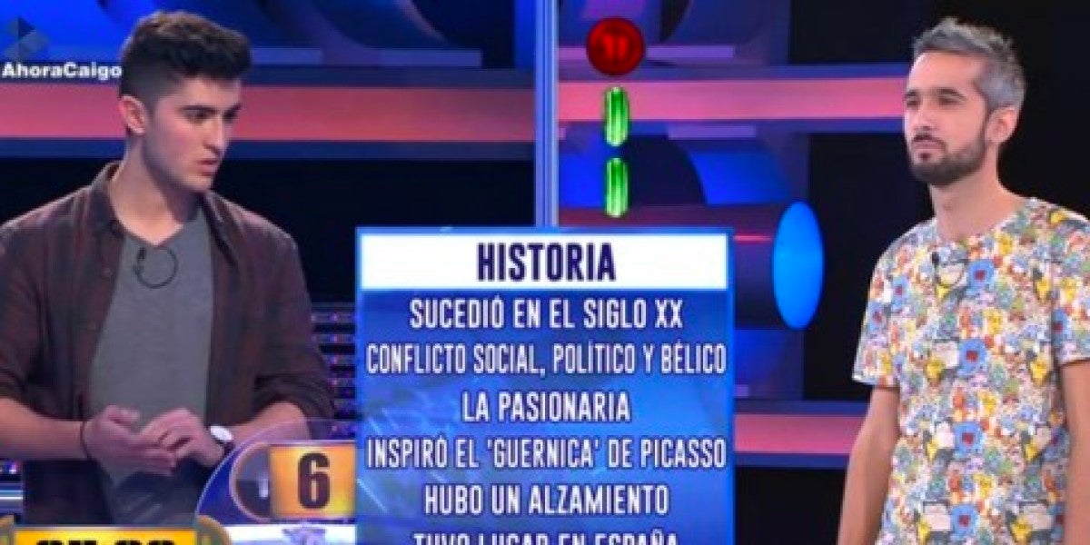 Los dos concursantes de 'Ahora Caigo'