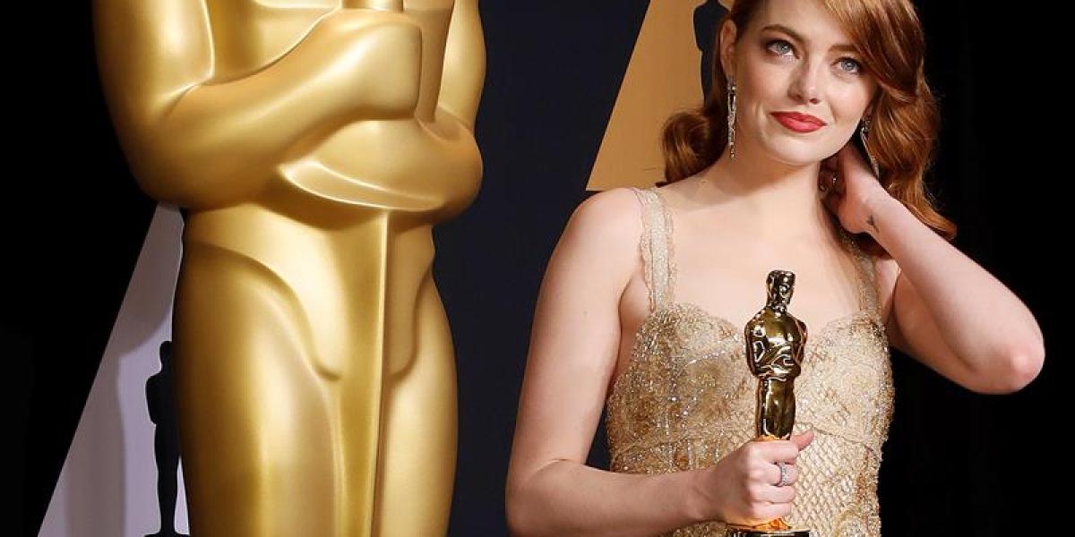 Emma Stone, ganadora del Óscar a la mejor actriz por "La La Land"