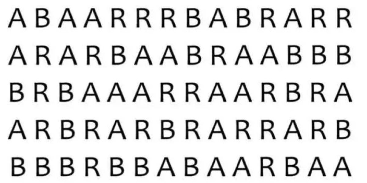 ¿Serías capaz de encontrar la palabra 'bar' en menos de un minuto?