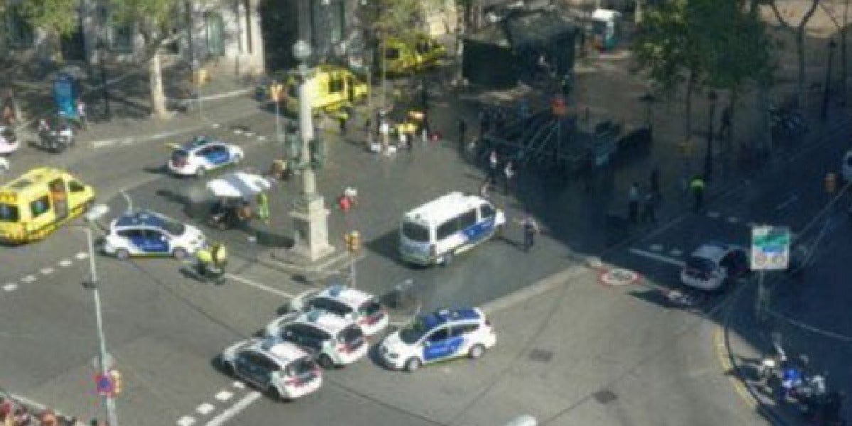 Imagen de Las Ramblas tras el atropello masivo