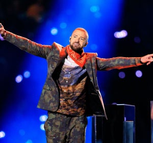 Justin Timberlake durante su actuación en la Super Bowl Justin Timberlake durante su actuación en la Super Bowl