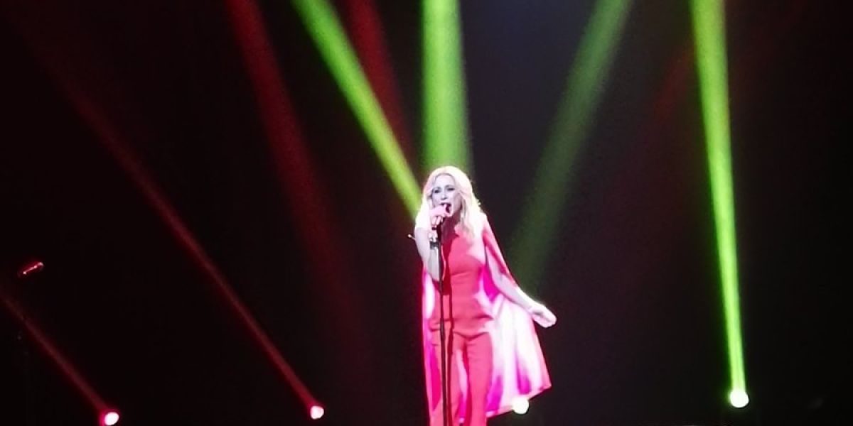 Marta Sánchez, durante su concierto en el Teatro de la Zarzuela