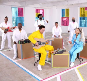 Ariana Grande y Jimmy Fallon Ariana Grande y Jimmy Fallon