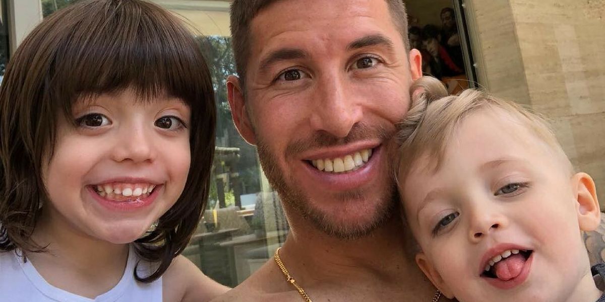 Sergio Ramos con sus hijos