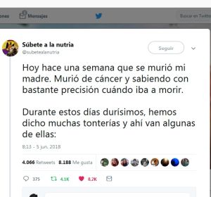 El hilo de Súbete a la nutria El hilo de Súbete a la nutria