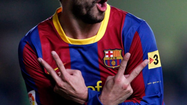 Gerard Piqué celebrando su gol