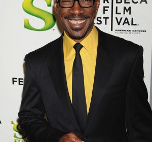 El actor Eddie Murphy en la presentación de 'Shrek'