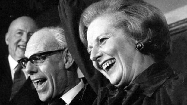Margaret Thatcher con su marido Denis