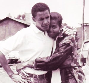 La pareja de los Obama en su juventud.