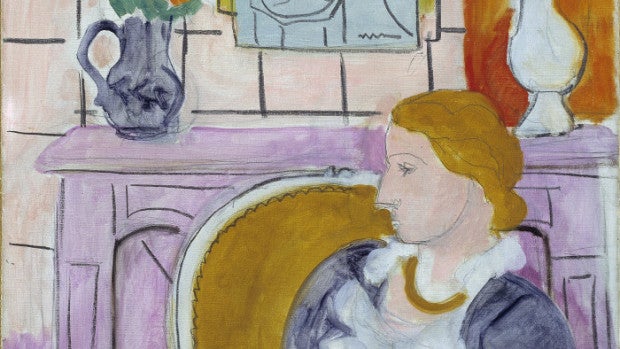 'Vestido azul en sillón amarillo' de Matisse