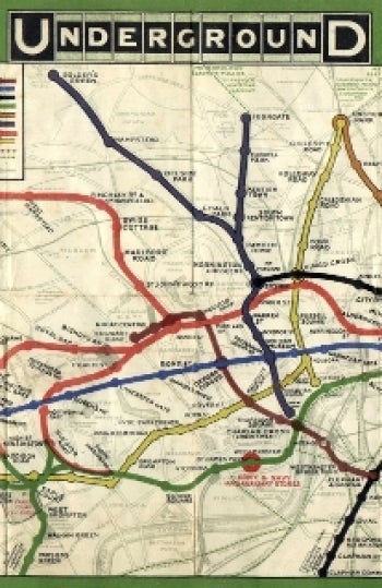 Pie de foto: Mapa del metro de Londres en 1908