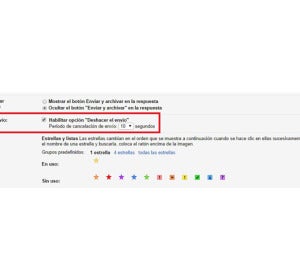 Cancelación del envío del mensaje.