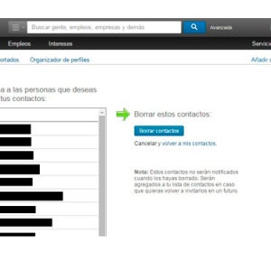 Eliminar contactos de LinkedIn