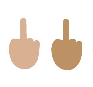 Emoji de Microsoft con la peineta