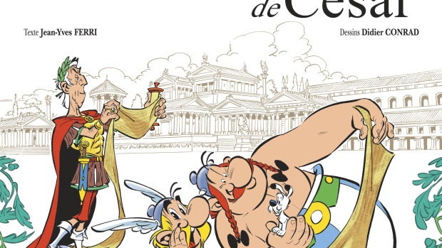 Portada (francesa) del cómic de 'Astérix' 'El papiro del César'