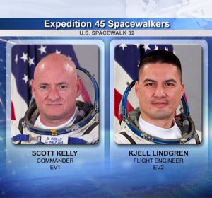 Estos son Scott Kelly y Kjell Lindgren, los últimos paseantes espaciales