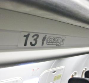 La fila 13 no existe en muchas aerolíneas del mundo